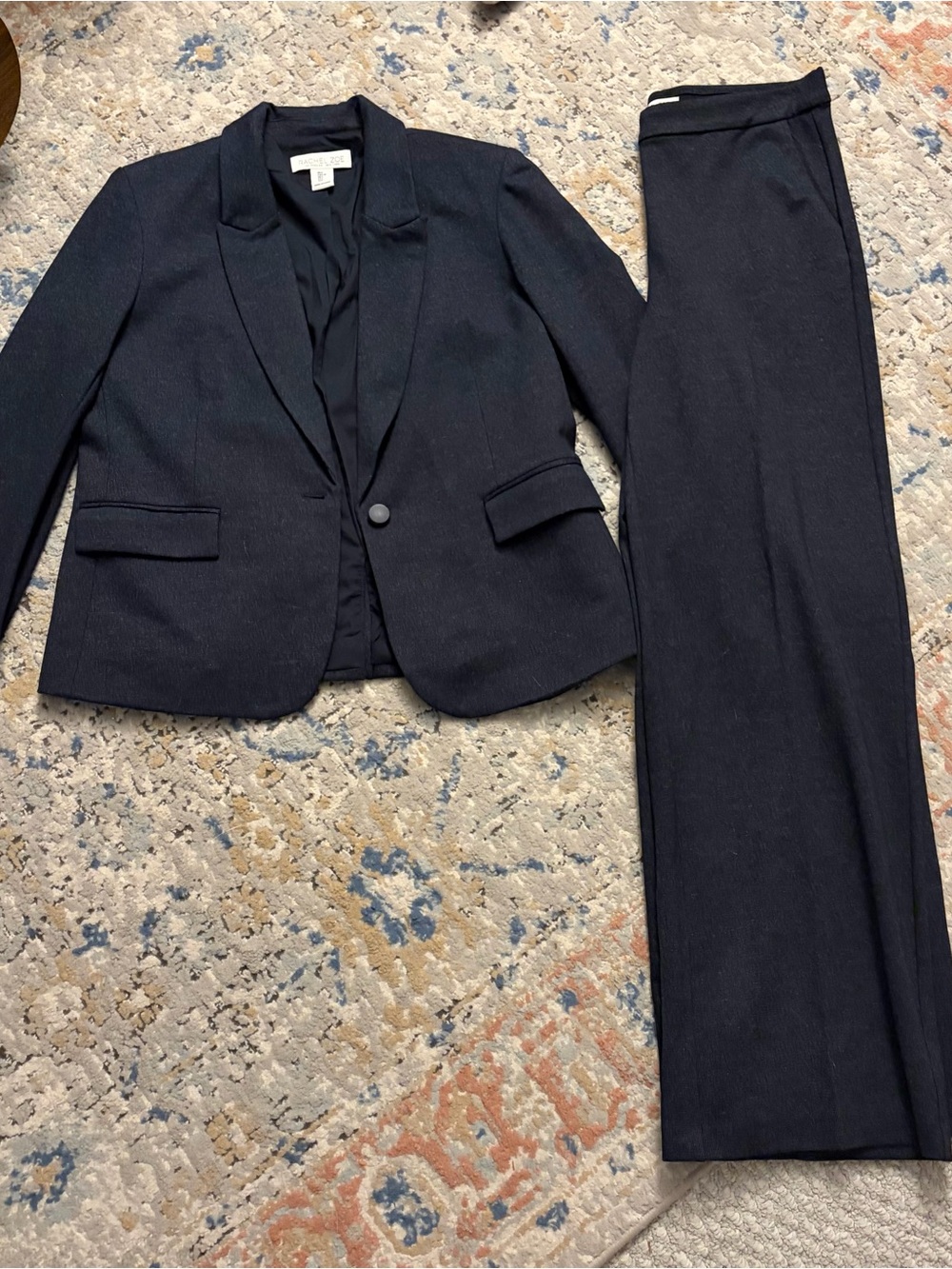 Rachel Zoe Navy Tailored Blazer & Straight-Leg Pants